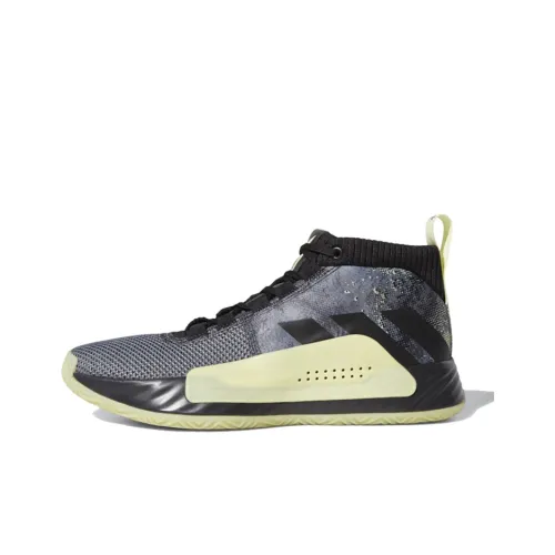 Adidas D Lillard 5 Ночной свет Damian Lillard MID Топ Баскетбольные кроссовки Мужской Черный Желтый