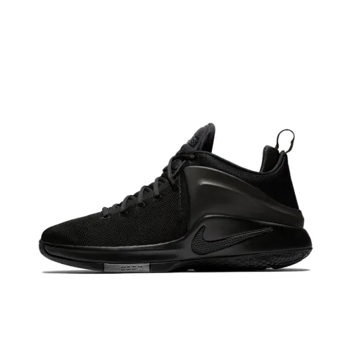 Nike Shock Absorbers Slip-Resistant Abrasion-Resistant Lightweight MID Basketball Game Men's Black