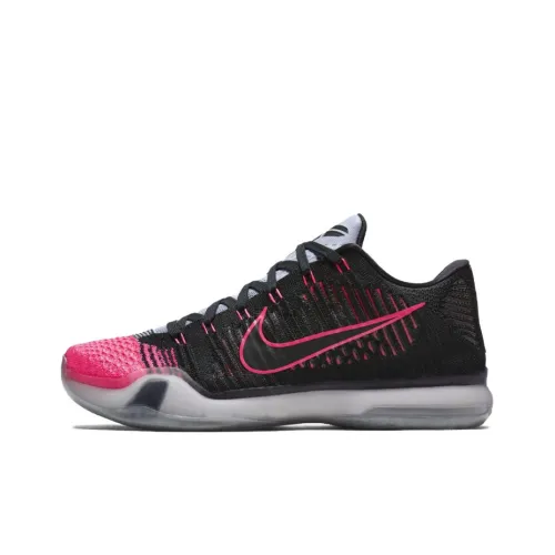 Nike Kobe 10 Elite Mambacurial Mambaa Assassin Low Топ Баскетбольные кроссовки для игры Мужской Черный Розовый
