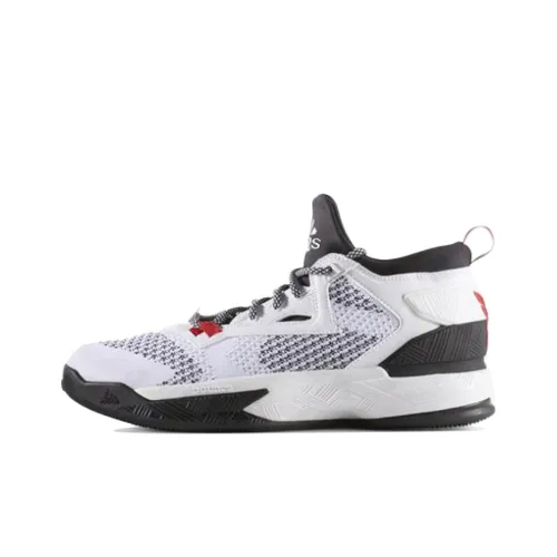 Adidas D Lillard 2 Pk 'Home' Противоскользящий Низкий Топ Баскетбольные Кроссовки Мужские Белый Черный Красный