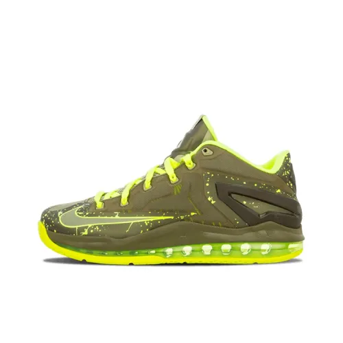 Nike Lebron 11 Low Dunkman противоскользящие устойчивые к истиранию низкий топ баскетбольные кроссовки для игры мужской зеленый