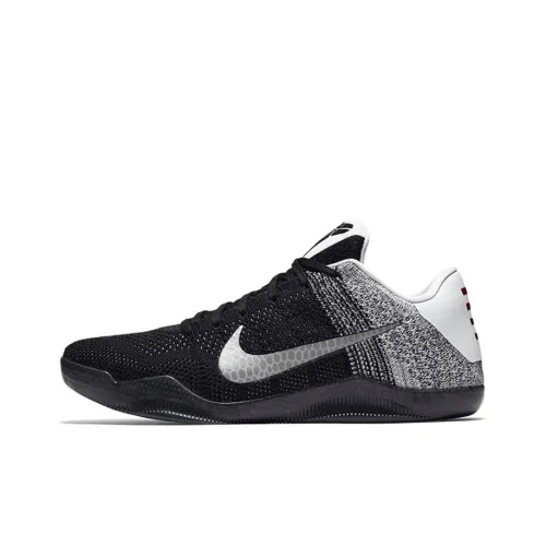 Nike Kobe 11 Elite Low Last EMPEROR Low Топ Баскетбольные кроссовки Мужской Белый черный