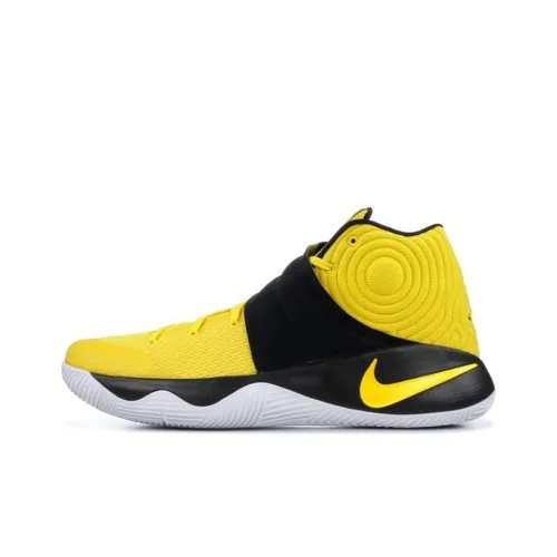 Nike Kyrie 2 Australia Нелипкий Легкий Высокий Топ Баскетбольные Кроссовки для Игры Мужской Желтый Черный