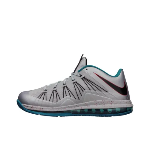 Nike Lebron 10 Low Akron Aeros Амортизация Низкий Топ Баскетбольные Кроссовки для Игры Мужской Серый