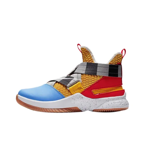 Nike Zoom Soldier 12 CAPTAIN Arthur Woody Slip Легкий MID Баскетбольные кроссовки для игры Мужской Синий Желтый