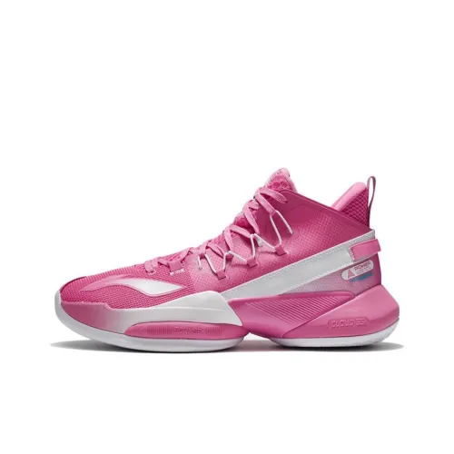 LINING Air Strike 8 V2 Износостойкий Дышащий MID Топ Баскетбольные кроссовки Мужской Azalea Розовый