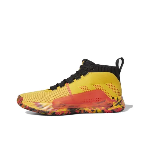 Adidas D Lillard 5 'Dame Goose' Slip-resistant Abrasion-resistant MID Баскетбольные кроссовки Мужской Желтый