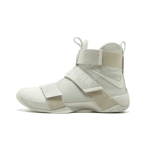 Nike Zoom Soldier 10 Амортизация Противоскользящий Легкий Высокий Топ Баскетбольные Кроссовки Мужские Серые