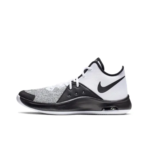 Nike Air Versitile 3 Амортизаторы Shock противоскользящие баскетбольные кроссовки для игры унисекс белый серый