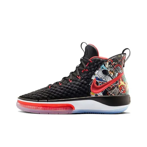 Nike AlphaDunk 'Китай HOOP Dreams' Амортизация и Дышащий MID Топ Баскетбольные кроссовки Мужские Черные и Красные