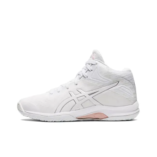 Asics Lady Gelfairy 8 Амортизация Износостойкий MID Топ Баскетбольные кроссовки Женские Белые