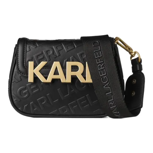 KARL LAGERFELD Телячья кожа Сумка через плечо Сумка на плечо Женская Черная