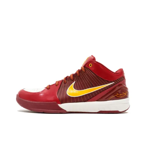Nike Zoom Kobe 4 'USC Trojans' Амортизирующие низкие баскетбольные кроссовки с противоскользящим эффектом мужские красные