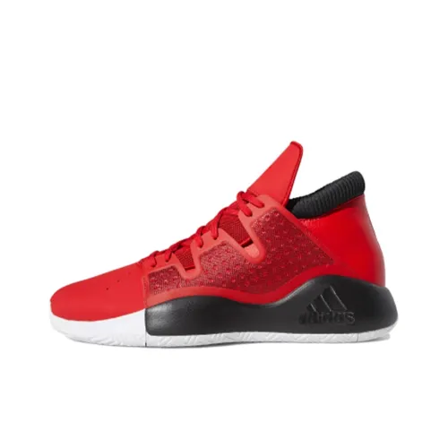 Adidas PRO Vision Slip-resistant Abrasion-resistant Low-top Баскетбольные кроссовки Мужские Красный Белый Черный