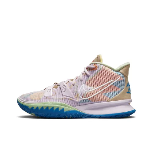 Nike Kyrie 7 MID Топ Баскетбольные Кроссовки для Игры Мужские Светло-Розовые Азиатская Версия