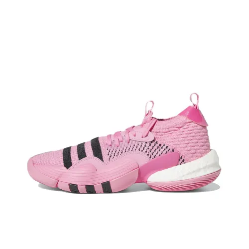 Adidas Trae Young 2,0 Trae Young 2 Противоскользящие Устойчивые к истиранию Легкие MID Баскетбольные кроссовки Мужские Розовые