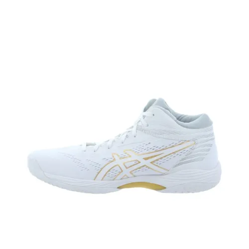 Asics Gel HOOP V14 High Top Баскетбольные кроссовки Унисекс Белый Желтый