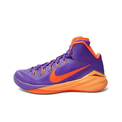 nike Hyperdunk 2014 EP Шокабойеры Противоскользящие Устойчивые к истиранию Высокие Баскетбольные кроссовки Мужские Фиолетовый Оранжевый