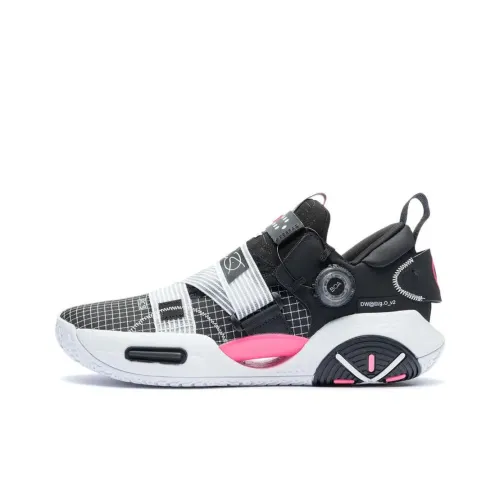 LiNing All City 9 V2 Противоскользящие Устойчивые к износу Низкий Топ Баскетбольные Кроссовки Мужские Черные