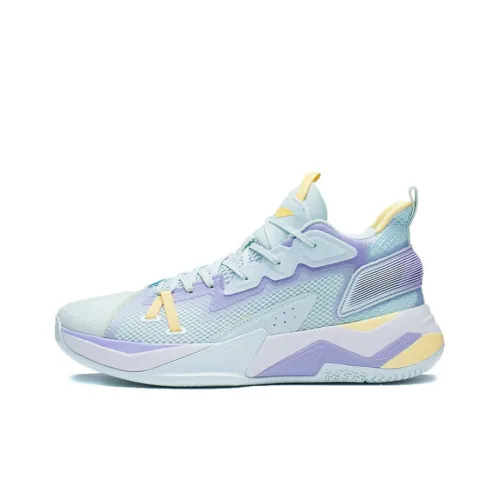 LINING Fighting Falcon Амортизаторы Shock Absorbers Низкий Топ Баскетбольные кроссовки для игры Мужской Синий