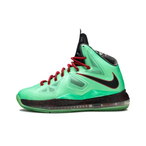 Nike Lebron 10 Cutting Jade Anti-Slip Lightweight MID Баскетбольные кроссовки Мужской Зеленый
