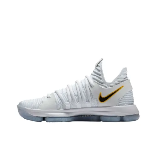Nike KD 10 Числа Цвет KD Shock Absorbers Slip-Resistant MID Топ Баскетбольные кроссовки для игры Мужской Белый