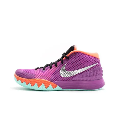 Nike Kyrie 1 Амортизация Поддержка MID Топ Баскетбольные кроссовки для игры Мужской Фиолетовый