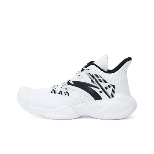 ANTA Противоскользящие Износостойкие Низкие Баскетбольные Кроссовки Мужские Белый Черный