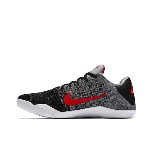 Nike Kobe 11 Elite Low Tinker Kobe Non Slip Легкий Низкий Топ Баскетбольные кроссовки Мужской Черный Красный