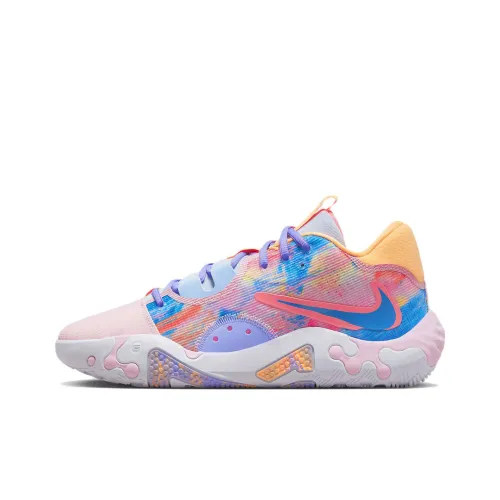 Nike PG 6 Low Топ Баскетбольные кроссовки для игры Мужской Розово-синий Международная версия