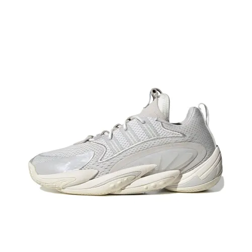Adidas Originals Crazy BYW X 2,0 Амортизирующие низкие баскетбольные кроссовки для игры противоскользящие мужские серо-белые