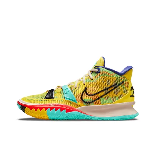 Nike Kyrie 7 MID Топ Баскетбольные кроссовки для игры Унисекс Лимон Международная версия