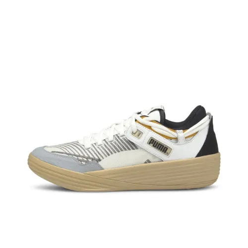 RHUDE X PUMA Clyde All Pro Kuzma Амортизация Износостойкие Низкие Баскетбольные Кроссовки Унисекс Белый Черный