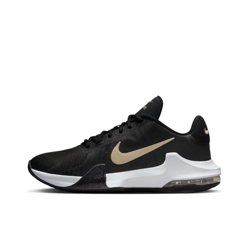 Nike Air Max IMPACT 4 Low Топ Баскетбольные кроссовки Мужской Черный Золотой