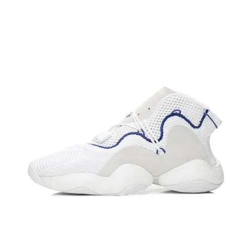 Adidas Originals Crazy BYW 1,0 Slip-resistant Abrasion-resistant High Top Basketball Shoes Unisex White Purple