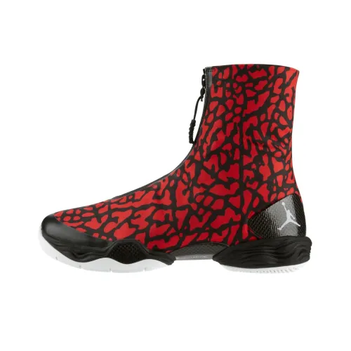 Jordan Air Джордан 28 Красный Слон Высокие Баскетбольные Кроссовки для Игры Мужские Красный Crack