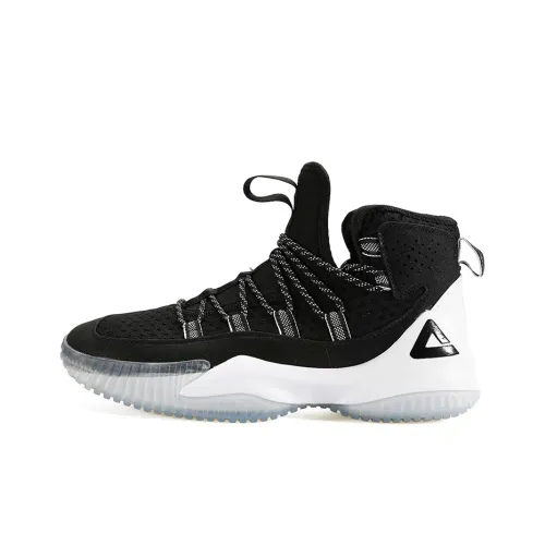 PEAK Амортизация Устойчивость к истиранию Покрытие Поддержка Низкий топ Баскетбольные кроссовки Мужской Черный Белый