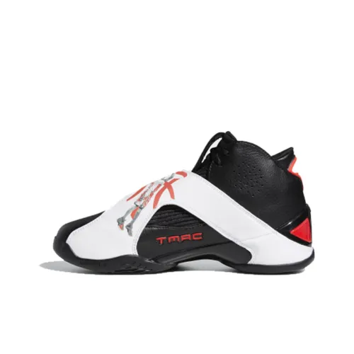 Adidas T Mac 5 'Geek UP' противоскользящие устойчивые к истиранию MID баскетбольные кроссовки мужской черный белый красный