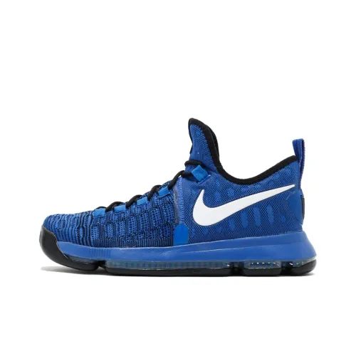 Nike KD 9 On Court Non Slip Легкий Низкий Топ Баскетбольные кроссовки для игры Мужской Синий