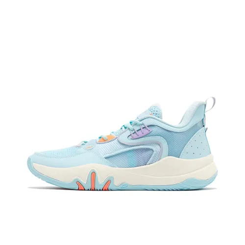 361° LAVA 2,0 Амортизаторы Slip-resistant Дышащие Низкие Баскетбольные Кроссовки Мужские Синий Белый