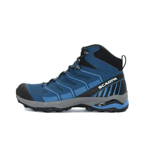 SCARPA Maverick RANGER Slip-resistant Abrasion-resistant High Top Streetwear Men's Blue SCARPA Maverick RANGER Противоскользящая Устойчивая к истиранию Высокий Топ Уличная обувь Мужская Синяя