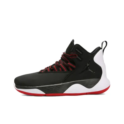 Джордан Super Fly MVP Шокабой Демпферы Резистентная Низа MID Баскетбольные Кроссовки Мужские Черные Красные