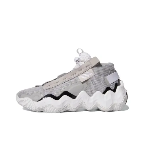 Adidas Exhibit B Slip-resistant Abrasion-resistant High Top Баскетбольные кроссовки Women's Silver Black