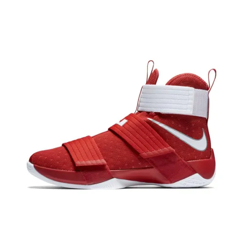 Nike Zoom Soldier 10 LeBron Team Bank University Red Амортизация Slip-Resistant Coating High Top