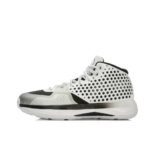 LiNing Wade ALLDAY All Day Амортизация MID Топ Баскетбольные кроссовки Унисекс Черный белый