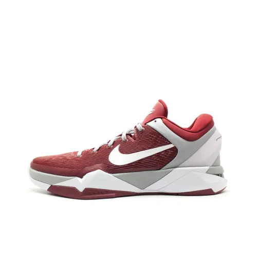 nike Zoom Kobe 7 Lower Merion Aces Нескользящий Легкий MID Баскетбольные кроссовки Мужской Серебряный Красный