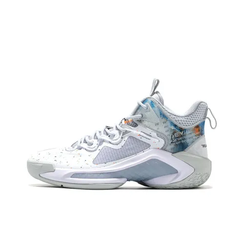 XTEP Raid Slip Resistant Abrasion Resistant High Топ Баскетбольные кроссовки Мужской Белый Серый