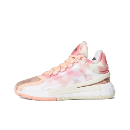 Adidas D Rose 11 Амортизация Легкий Низкий Топ Баскетбольные Кроссовки для Игры Мужской Белый Розовый