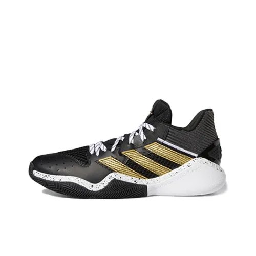 Adidas Harden Stepback 1 Амортизирующие низкие баскетбольные кроссовки с укороченной юбкой унисекс черный золотой