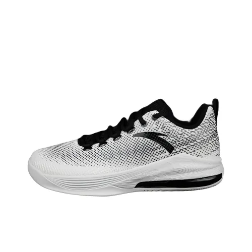 ANTA Противоскользящие Устойчивые к износу Дышащие Низкий отскок Баскетбольные кроссовки Мужские Белый Черный